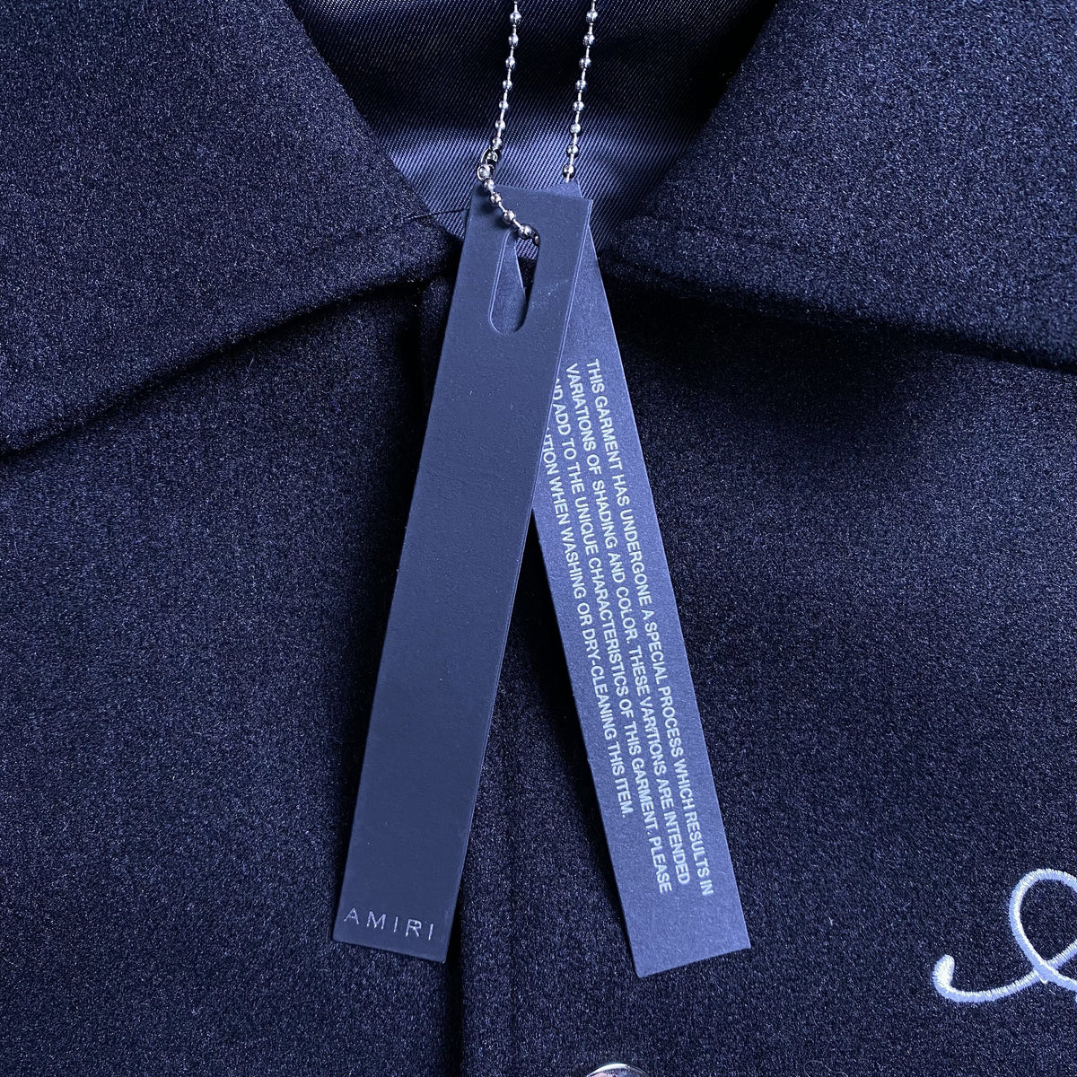 Campera Amiri Bones Bomber Negra Azul