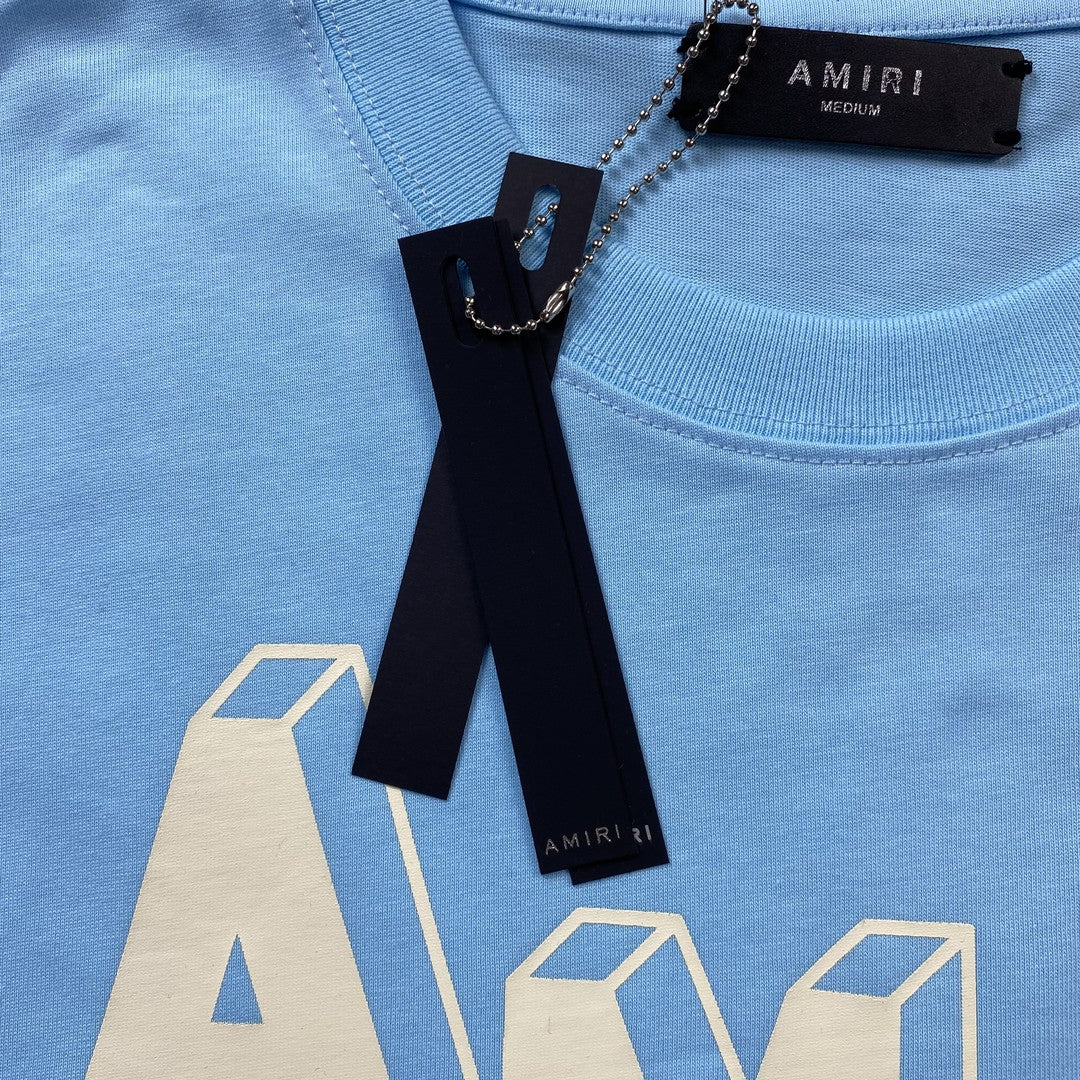 Remera Amiri Collegiate Azul Celeste