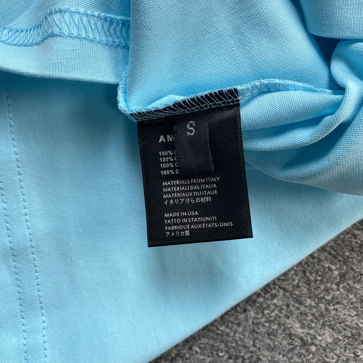 Remera Amiri Dragon Azul Celeste