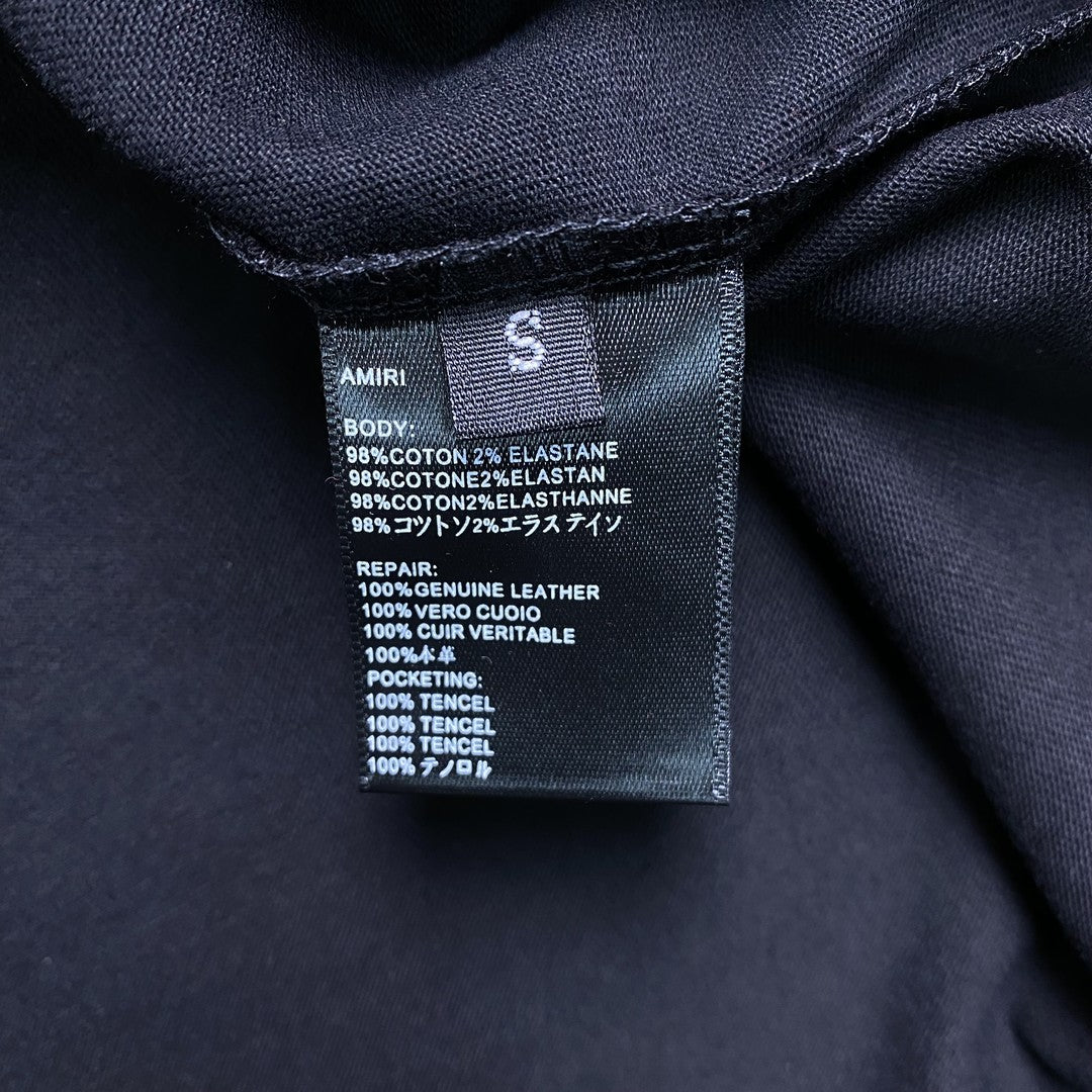 Remera Amiri Ma Bar Logo Negra
