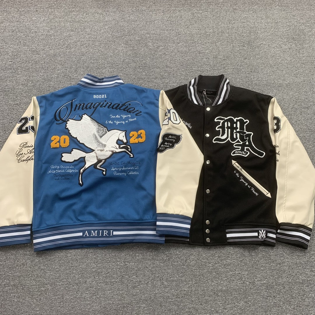 Campera Amiri Pegasus Bomber Celeste
