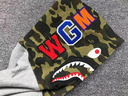Campera Bape 1St Camo Shark Full Zip Buzo Gris