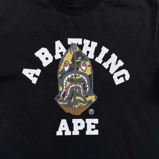 Remera Bape 1st Camo Shark Seijin Negra