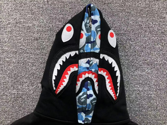 Campera Bape Abc Shark Full Zip Double Buzo Negra