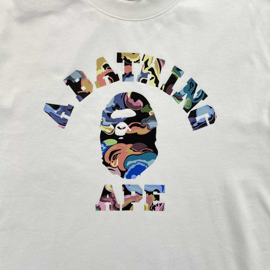 Remera Bape Art Camo Blanca