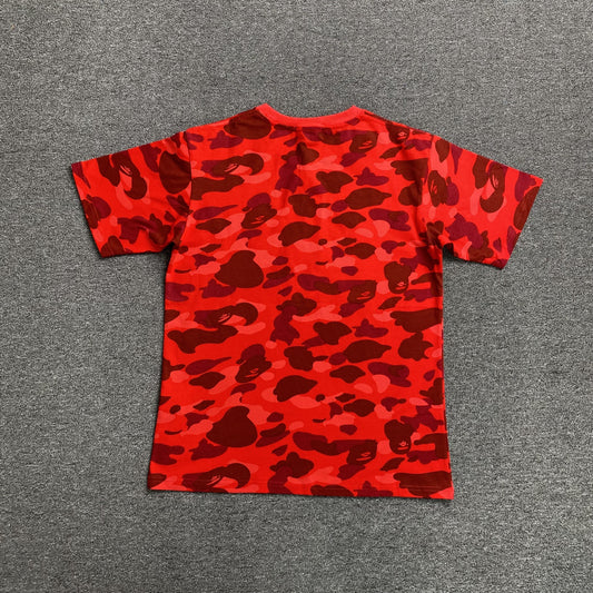 Remera Bape Color Camo Roja