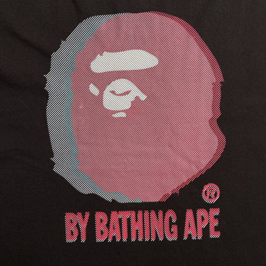 Remera Bape Glitch Art Negra