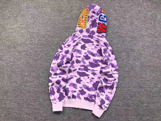Campera Bape Shark Taipei Limited Full Zip Violeta