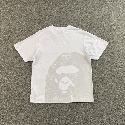 Remera Bape Water Print Ape Head Blanca