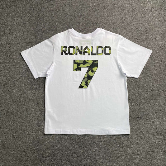 Remera Bape x CR7Life Ronaldo 7 Blanca