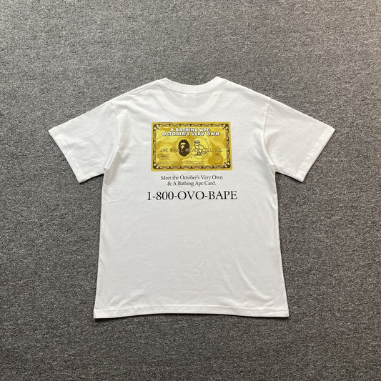 Remera Bape x OVO Card Blanca