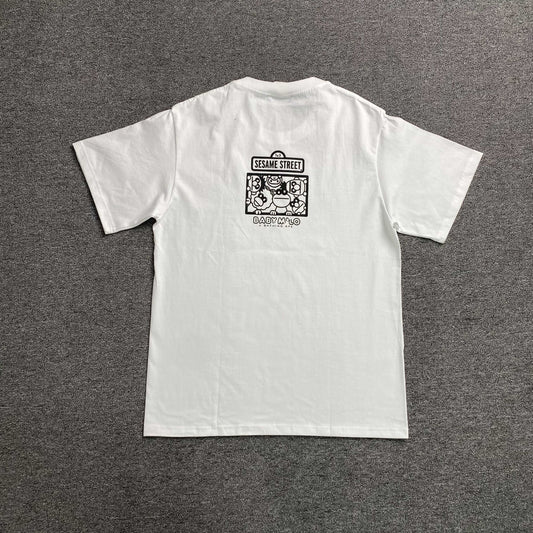 Remera Bape x Sesame Street Blanca