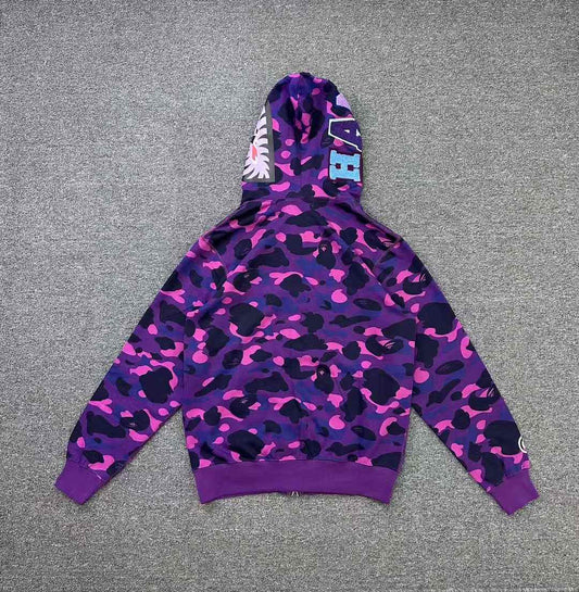 Campera Bape x Stray Kids Han Shark Violeta