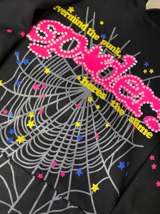 Hoodie Sp5der detalle estampado