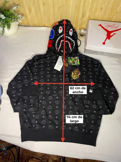 Bape shark x mcm hoodie (entrega inmediata)