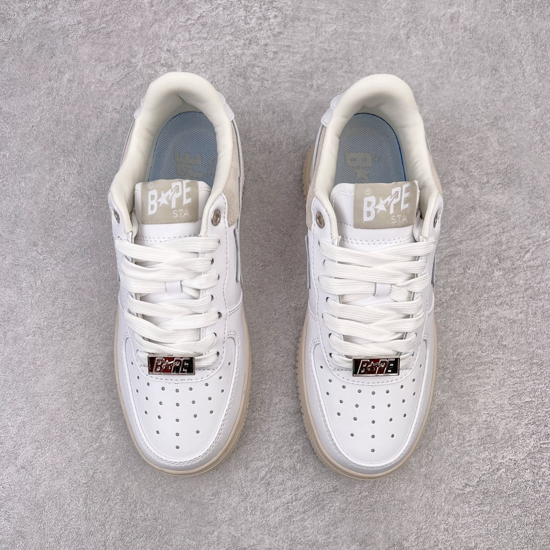 A Bathing Ape Bape Sta Low Suede Heel Blanco