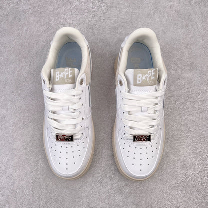 A Bathing Ape Bape Sta Low Suede Heel Blanco
