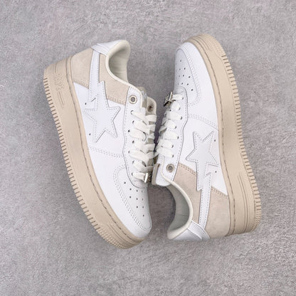 A Bathing Ape Bape Sta Low Suede Heel Blanco