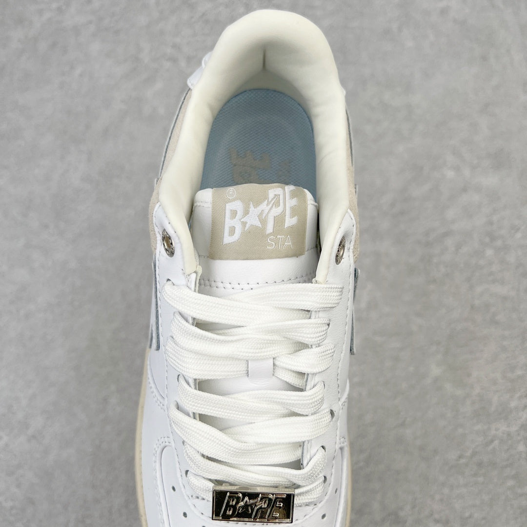 A Bathing Ape Bape Sta Low Suede Heel Blanco