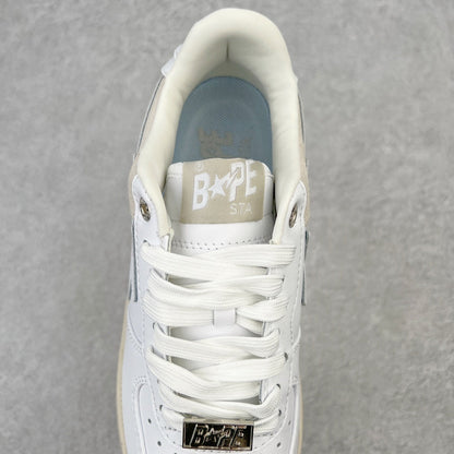 A Bathing Ape Bape Sta Low Suede Heel Blanco
