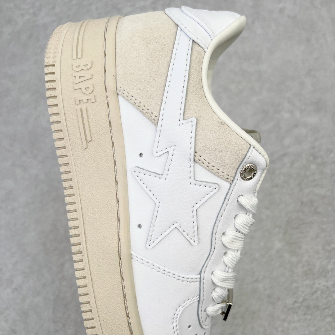 A Bathing Ape Bape Sta Low Suede Heel Blanco