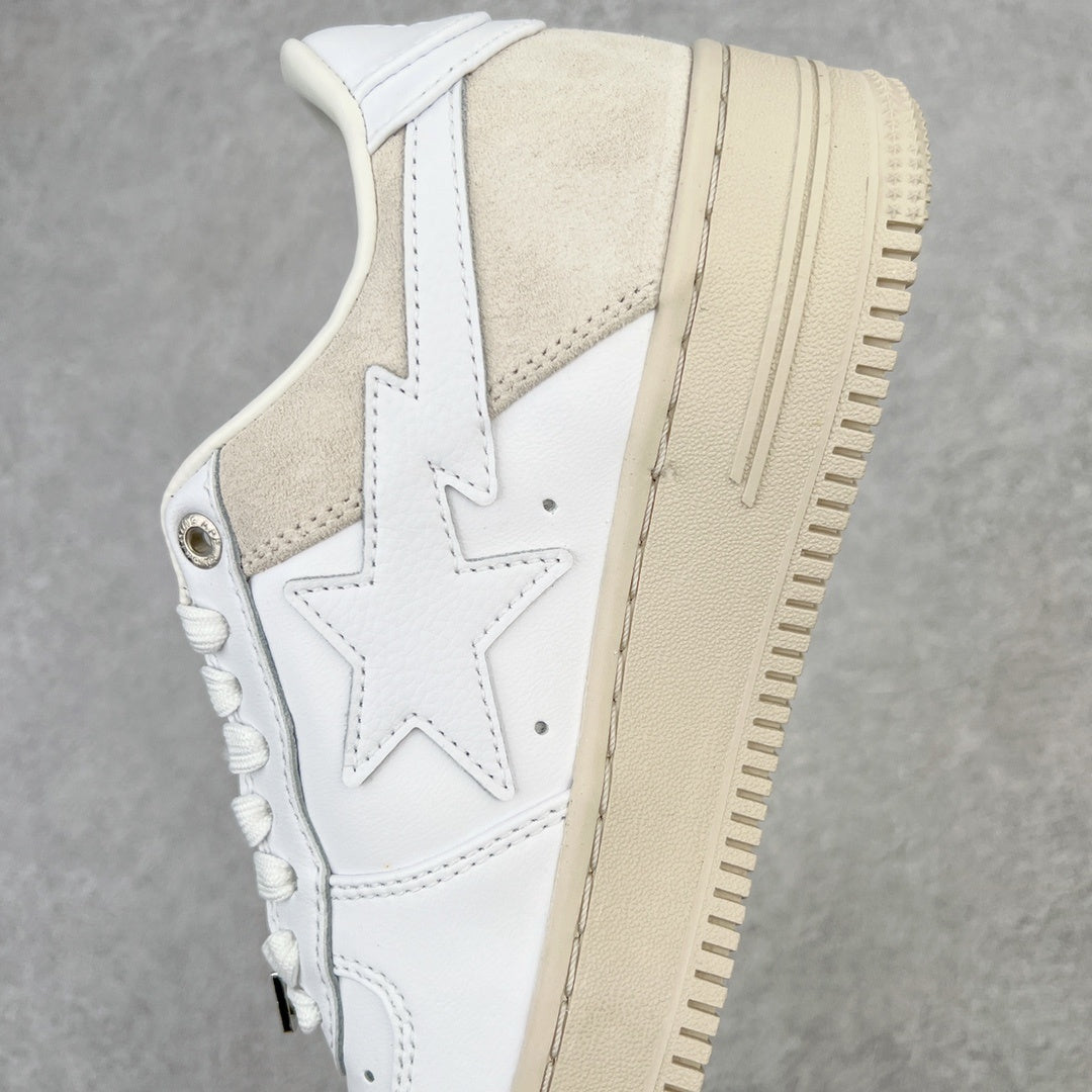 A Bathing Ape Bape Sta Low Suede Heel Blanco