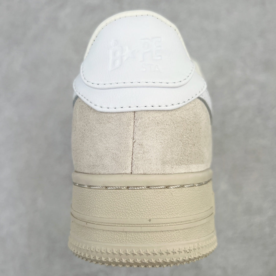 A Bathing Ape Bape Sta Low Suede Heel Blanco
