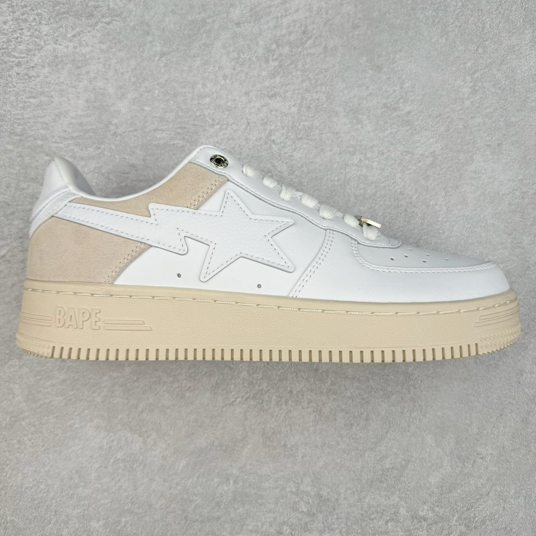 A Bathing Ape Bape Sta Low Suede Heel Blanco