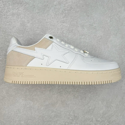 A Bathing Ape Bape Sta Low Suede Heel Blanco