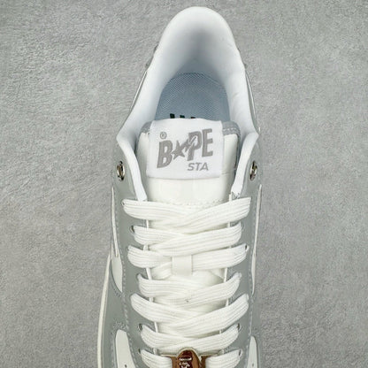 A Bathing Ape Bape Sta Patent Leather Blanco Gris
