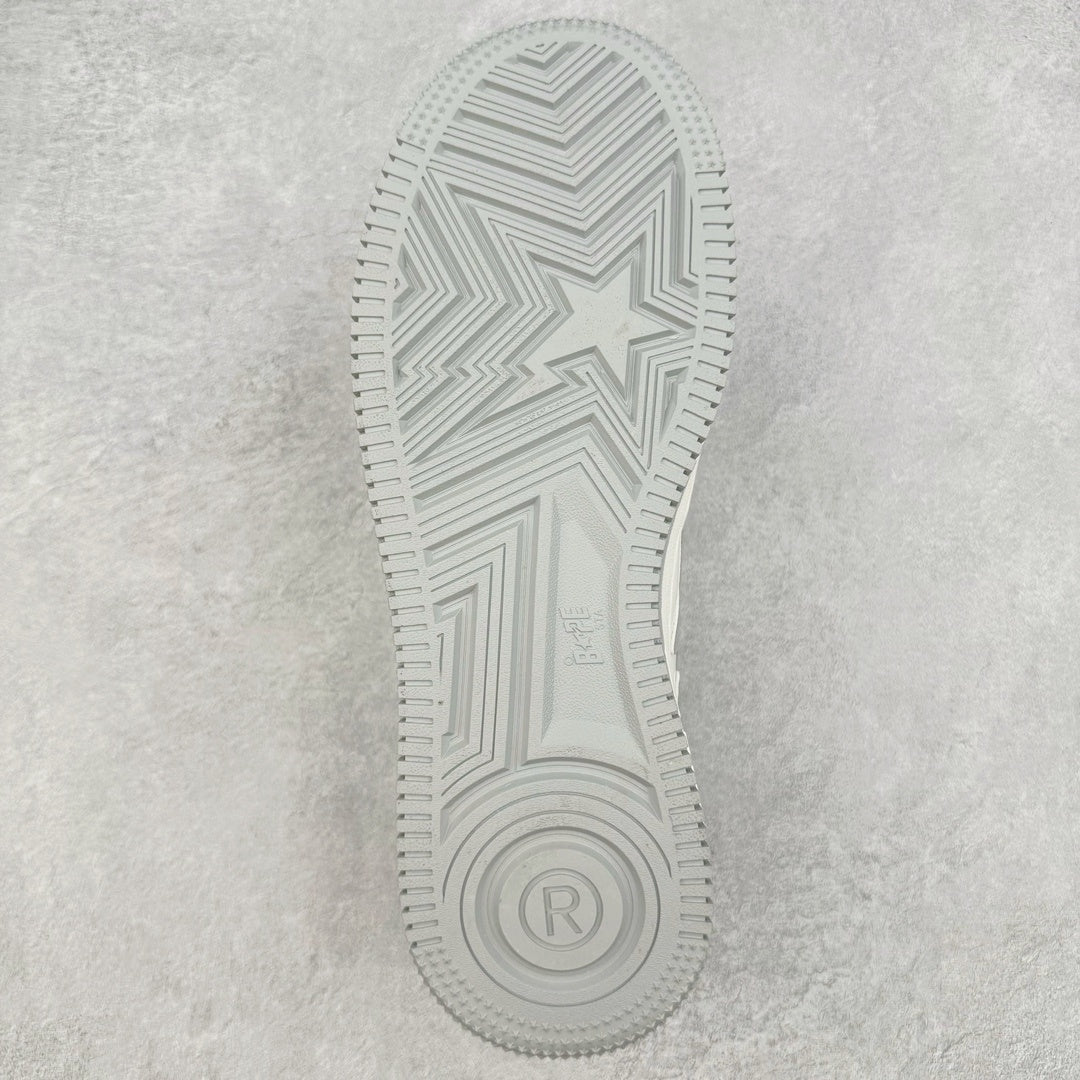 A Bathing Ape Bape Sta Patent Leather Blanco Gris