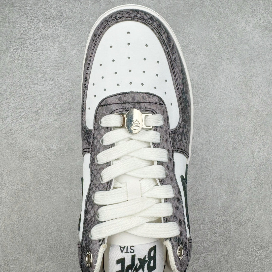 A Bathing Ape Bape Sta Snake Skin Negro