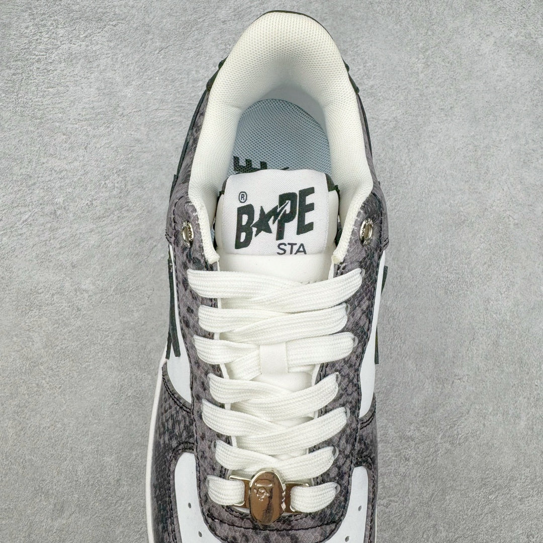 A Bathing Ape Bape Sta Snake Skin Negro
