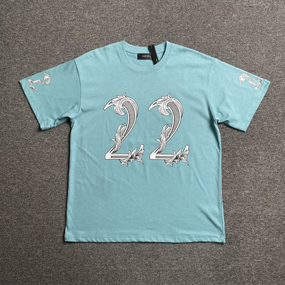 Remera Amiri 22 Celeste