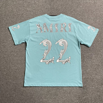 Remera Amiri 22 Celeste