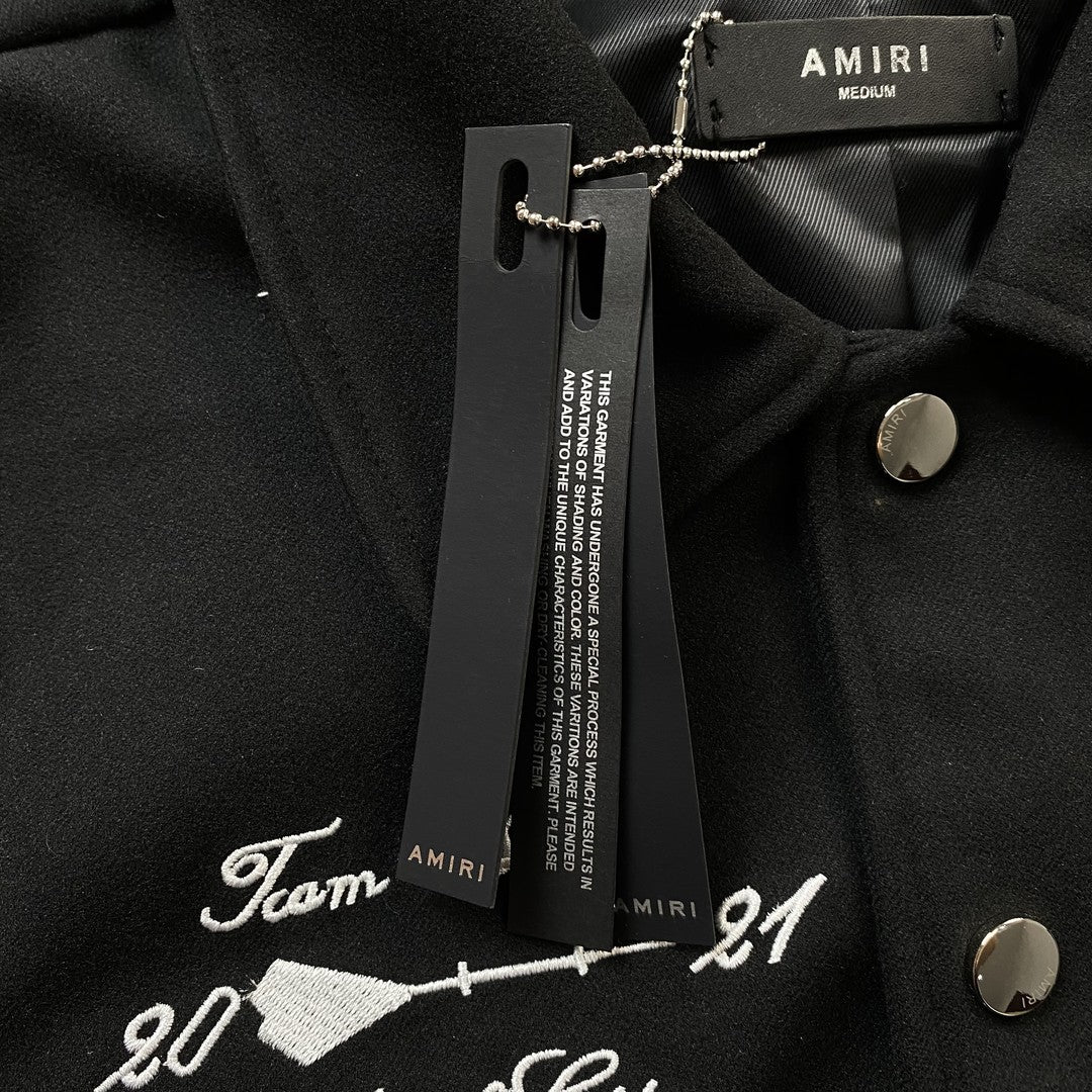 Campera Amiri Always On Point Bomber Negra