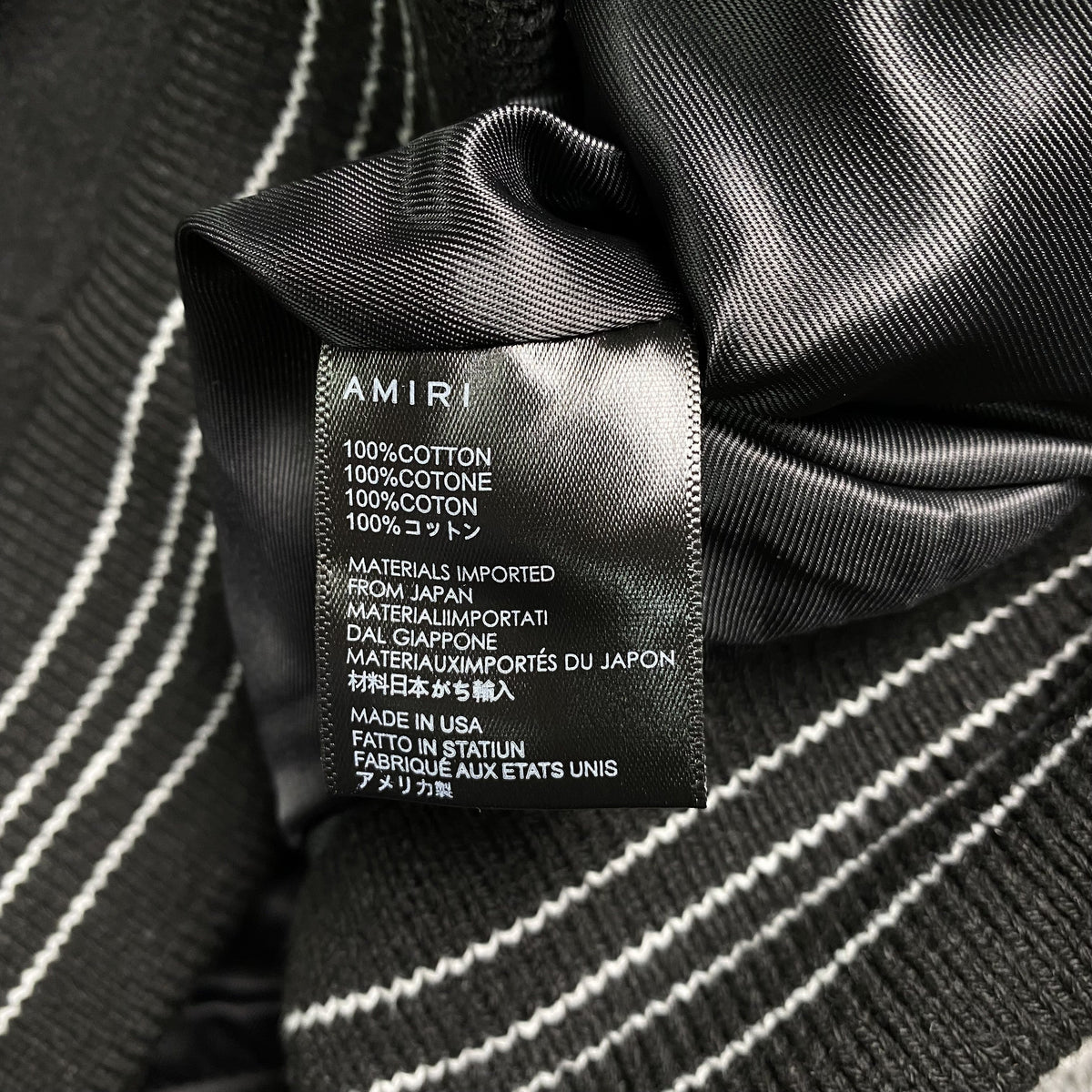 Campera Amiri Bones Bomber Negra
