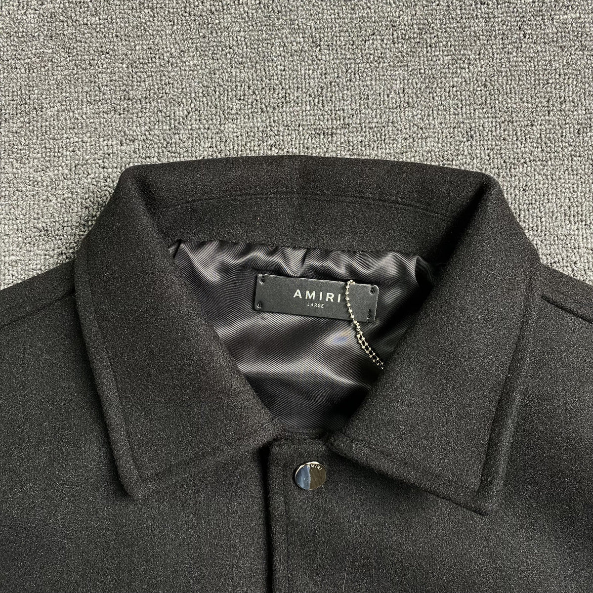 Campera Amiri Bones Bomber Negra Azul