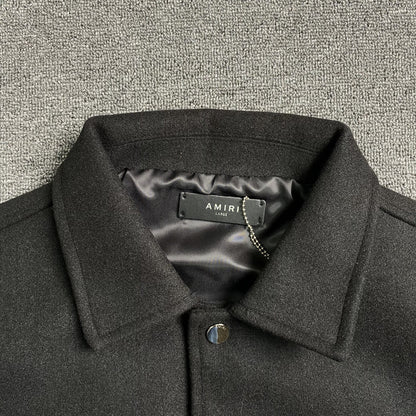 Campera Amiri Bones Bomber Negra Azul