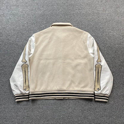 Campera Amiri Bones Bomber Neutral Beige