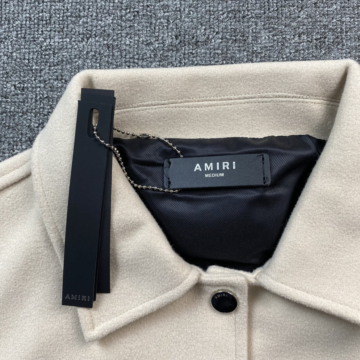 Campera Amiri Bones Bomber Neutral Beige