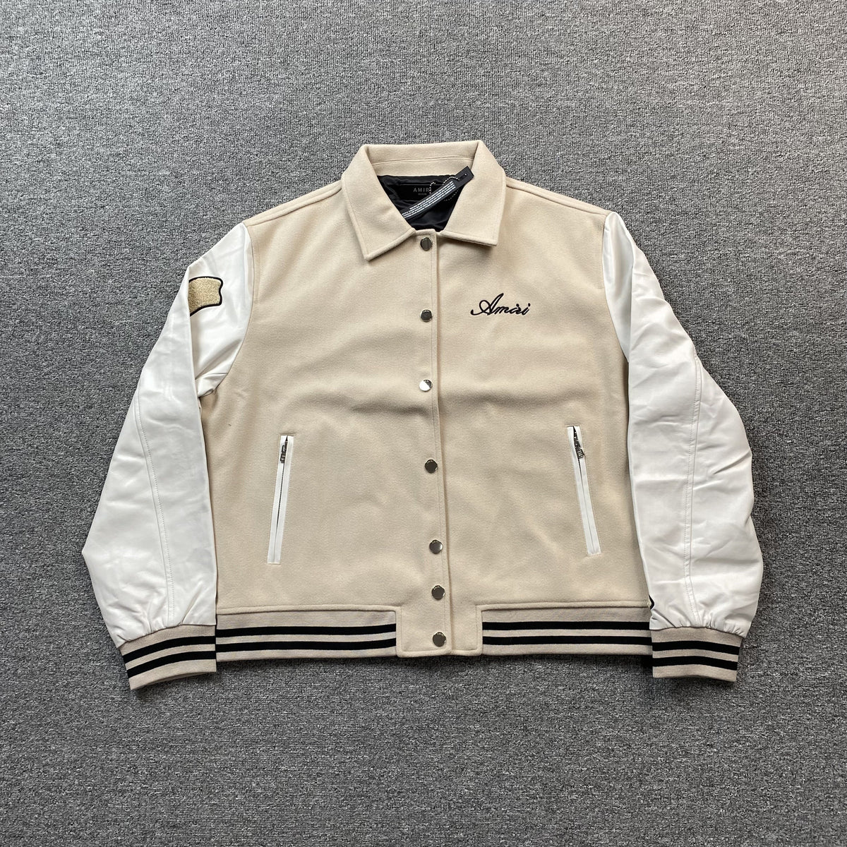 Campera Amiri Bones Bomber Neutral Beige
