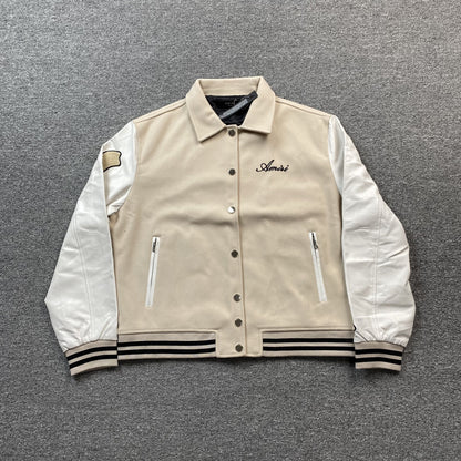 Campera Amiri Bones Bomber Neutral Beige