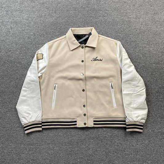 Campera Amiri Bones Bomber Neutral Beige