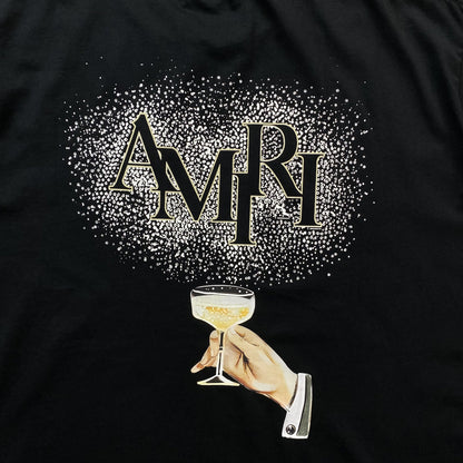 Remera Amiri Champagne Cristal Negra