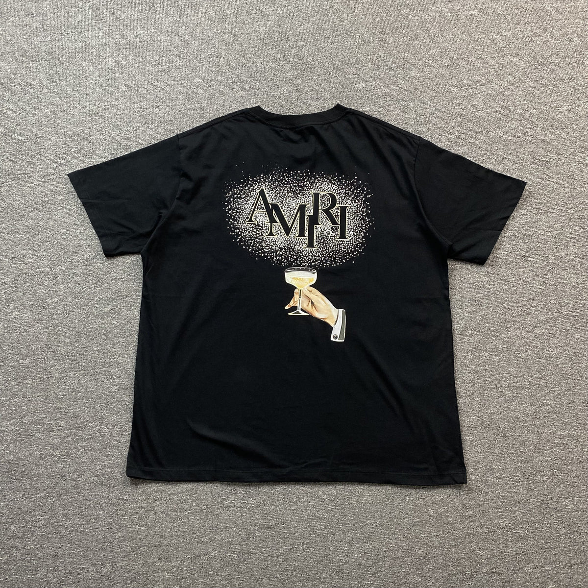 Remera Amiri Champagne Cristal Negra