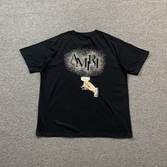 Remera Amiri Champagne Cristal Negra
