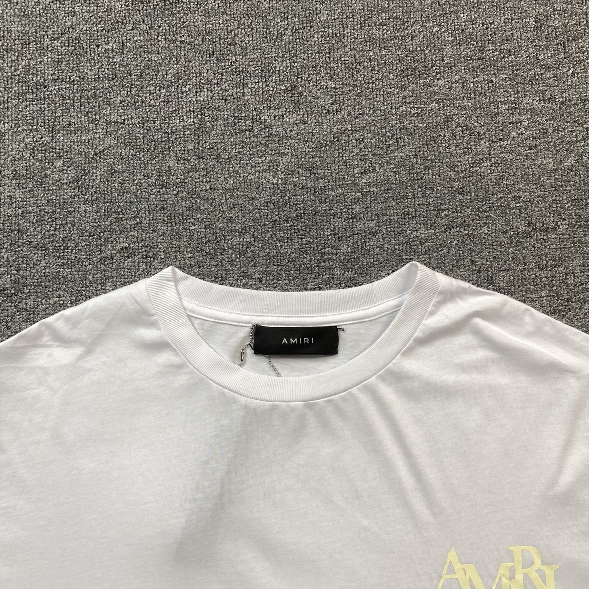 Remera Amiri Champagne Cristal Blanca