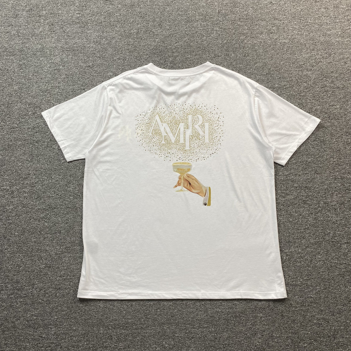 Remera Amiri Champagne Cristal Blanca