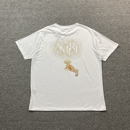 Remera Amiri Champagne Cristal Blanca